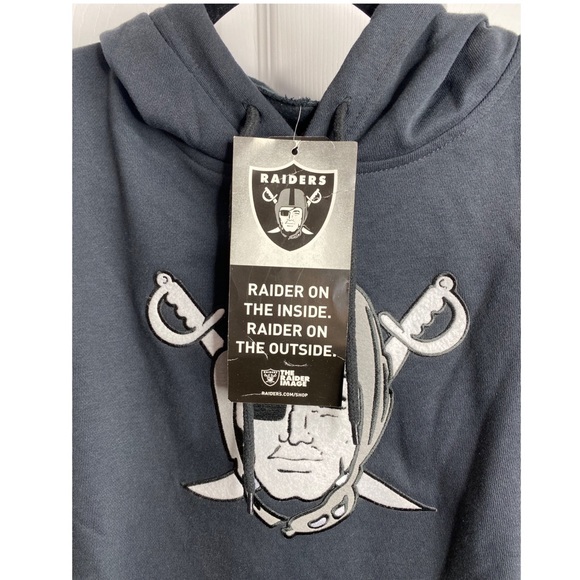 NEW OAKLAND RAIDERS PIRATE TECH FLEECE HOODIE - Picture 6 of 6